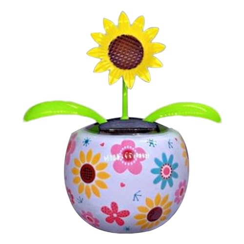 Luckxing Wackelfigur Blume, Solar Tanzende Blume Solarblume Wackelfigur Wackelblume Tier Auto Armaturenbrett Ornament Wackelfiguren Solar Solarbetriebene Wackelblume Für Auto Haus Oder Büro