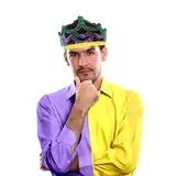 Herren Karneval Glänzendes dreifarbiges Farbspleiß-Festival-Stirnband Trendy Bequemes Praktisches Stirnband Schweißband Kinder Neon (Purple, One Size)