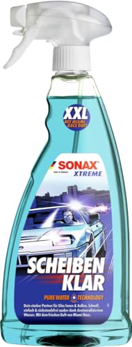 SONAX Xtreme ScheibenKlar Sonderedition Miami Race (1 Liter) zur Entfernung von Verschmutzungen auf Scheiben & für eine Besser benetzte Glasoberfläche | Art-Nr. 02383410