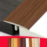 Bodenübergangsleiste, T-Form-Bodentrennstreifen, Bodenübergangsstreifen, PVC-Schwellenstreifen, selbstklebender Schwellennaht-Abdeckstreifen, 3,8 cm breit, Fußmatten-Kantenreduzierer for Laminat/Vinyl