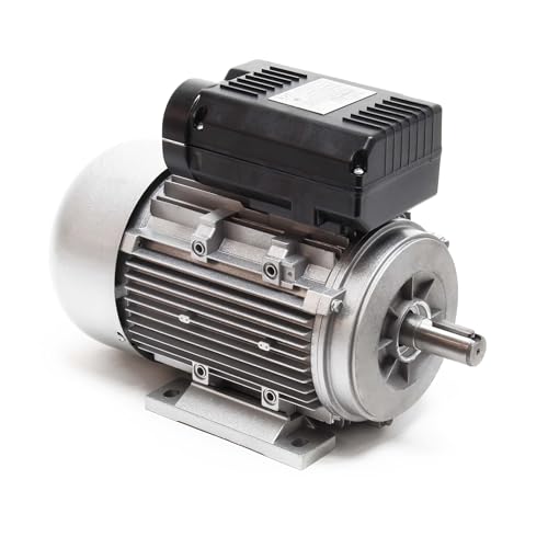 Wiltec Elektromotor 230 V 1,5 kW (2 PS) 1-phasig 2-polig E-Motor mit Anlaufkondensator 2850 U/min und Aluminiumwicklung