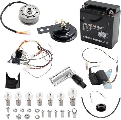 KMS0908 Vape-Zündanlage mit wartungsfreier 12 V 5 Ah-Batterie, Hupe, Kugelleuchten kompatibel mit Simson S50 S51 S53 S70 S83