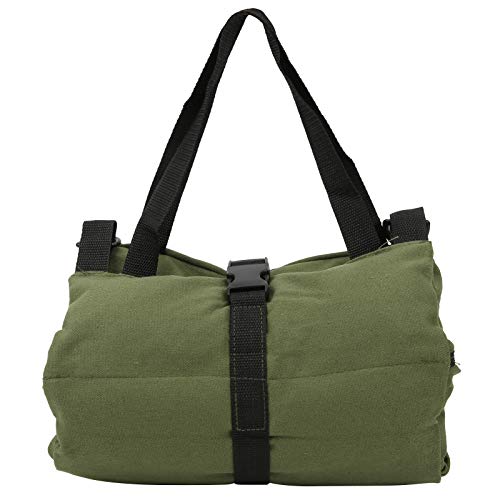 Xolsurg Multifunktional Canvas -Werkzeuge Aufbewahrungsbeutel Organizer Rollbeutel mit 5 Reißverschluss Taschen Leichter faltbar für die Autokonstruktion hoher Kapazität (Grün)
