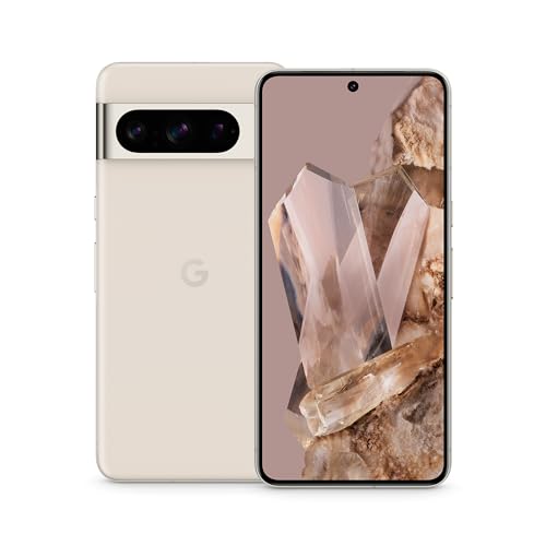 Google Pixel 8 Pro – Android Smartphone ohne SIM-Lock mit Teleobjektiv, langer Akkulaufzeit und Super Actua Display – Porcelain, 128GB