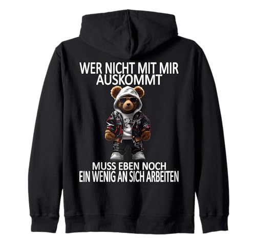 Arbeiten Witziger Lustiger Spruch Sprüche Spaß Teddybär Kapuzenjacke