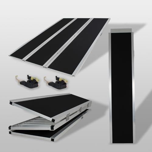DREIBREIT by TRUTZHOLM 3-Fach Auffahrrampe klappbar 175cm Tragkraft 1020kg Alu grau schwarz beschichtet Verladerampe Rampe