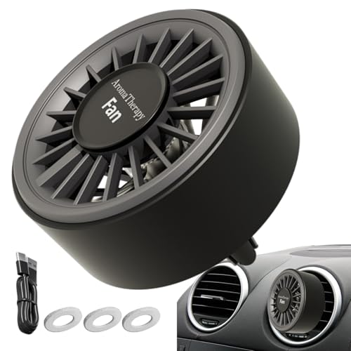 Auto -Entlüftungslüfter - Luftzirkulator | Clip auf Lüfter, 360 -Grad -Rotatable Breeze Booster, kompakter -Lüfter für Auto - -Van, doppelter Kopfverstellbares kleines Kühlgericht für Armature