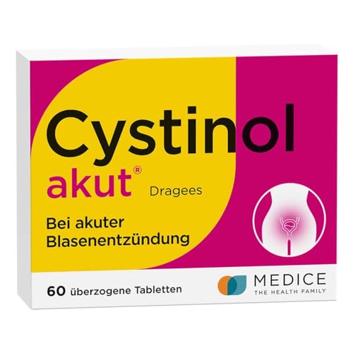 Cystinol akut 60 Dragees - bei Blasenentzündung & Harnwegsinfektion - akut & antibakteriell - pflanzlich - ohne Antibiotika