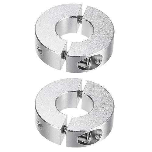 QUARKZMAN 2Stk Doppel Spaltwelle Kragen für 18mm Welle Set Schraube Klemmkragen 40mm AD 12mm Breite für Stopfen Positionshalter Zahnräder Maschine Hilfsmittel Industrie Eloxierung