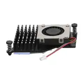 PI 5 Aluminium -Kühlkühler mit PWM -Geschwindigkeitskontrollkühllüfter für PI 5 4 GB 8 GB, Einfache Installation, Breite Anwendungen (SILVER) (BLACK)