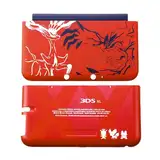 Valley Of The Sun Rote Farbe für 3DSXL Extra Gehäuse A/E Face Ruby Limited Replacement, für 3DS XL/LL 3DSLL Handheld Spielkonsolen, für Poket US Monsters Edition Top/Bottom Cover Plates 2 PCS Set