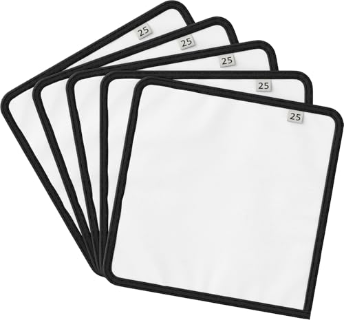 Presssieb Set 5 Stück – 25 Mikron, 25x25 cm (10x10 Zoll) für Kräuterextraktion, Kräuteressenzen, Bubble Bags & Schnelltrocknung – Hochwertiges Trocknungssieb für feine Filtration, doppelt genähte Ränd