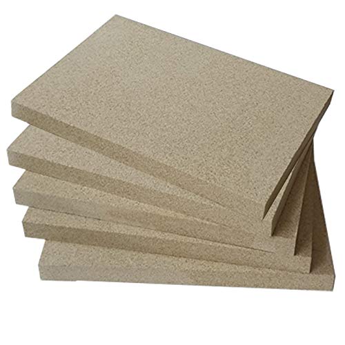 Vermiculite Platten 400x600mm 25mm stark 5 Platten Feuerraum Auskleidung Schamotteersatz Ofen