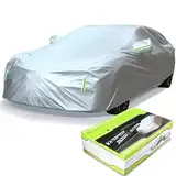 BEXITA Auto Abdeckplane Autoplane Autoabdeckung Winter Autogarage Staubdicht Winddicht Schneedicht UV-Schutz Outdoor Indoor Car Cover Universal Fit für Limousine/Fließheck Länge (bis zu 450cm)