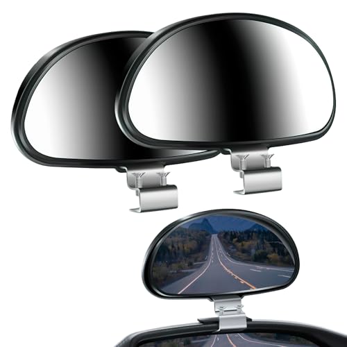 Toter Winkel Spiegel Auto Blind Spot Spiegel, 2er Set HD Konvexe Rückspiegel, Einstellbare Weitwinkel-Sicht, Zusätzliche Sicherheitsspiegel für Alle Fahrzeugtypen, Einfache Montage