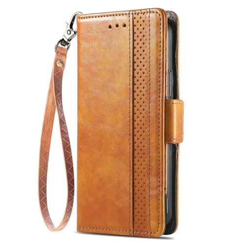 Rnrieyta Miagon PU Leder Flip Handyhülle für Oppo A38 4G,Tasche Cover Brieftasche Etui RFID Schutzhülle Trageschlaufe Klapphülle Magnetische Standfunktion Kartenfächern