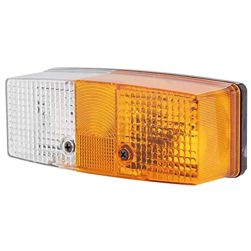 HELLA Blinkleuchte - Halogen - 12V / 24V - Anbau/Schraubanschluss - ECE - Stecker: Flachstecker - vorne/links - Menge: 1 - 2BE 003 184-051, weiß, gelb, schwarz