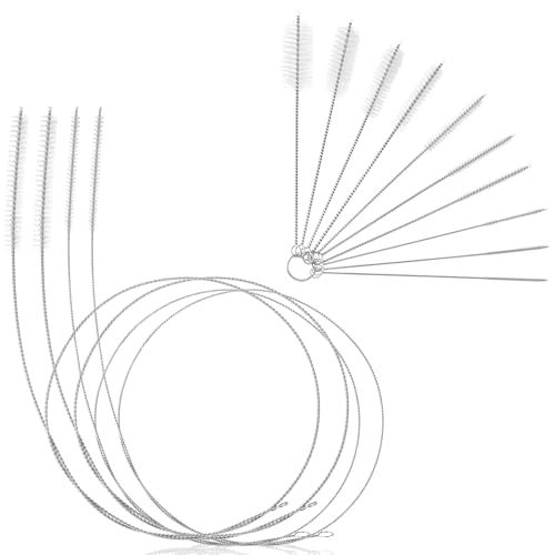 dusaniyali 14 Stück Schlauchbürste,Reinigungsbürste Extra Lange 1 m und Kleine Reinigungsbürste,Edelstahl Flaschenbürste,Rohrbürste für Strohhalmrohr,Schlauch,Flaschen,Kühlschrankablauf