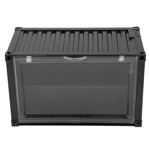 Vitrine, Figuren-Vitrine Miniatur-Figuren Vitrine Actionfiguren-Display mit LED beleuchtet stapelbare Mini-Actionfiguren Vitrine für Spielzeugmodelle (Schwarz)