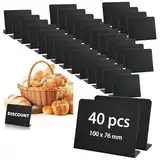 JMIATRY 40 Stück Kleine Tafeln zum Beschriften 100x76MM, Buffet Schilder, Mini Tafeln zum Beschriften, Reserviert Schilder Gastronomie für Preise, Hochzeiten, Partys, Bäckereien