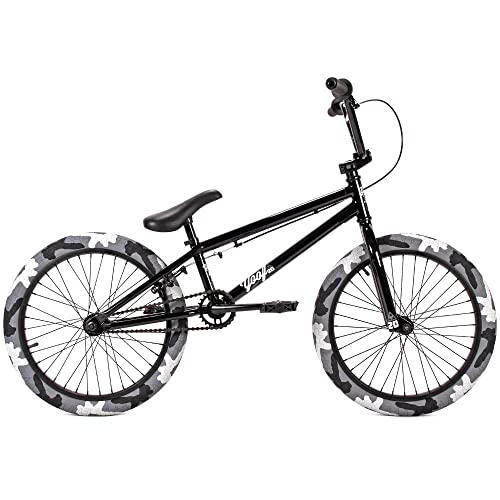 Jet BMX Yoof 20" BMX Bike - Gloss Black with Grey Camo Tyres