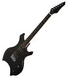 ELEKTROGITARRE - MATT-SCHWARZ - E-GITARRE MIT MASSIVHOLZKÖRPER - HEAVY METAL + KABEL XE600BM