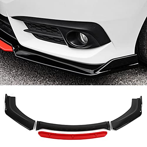 Frontstoßstange Lip Bodykit, Frontstoßstange Lippe Kinnspoiler , Auto Frontschürze Lip Spoiler Splitter Body Kit PP Universal Auto Exterieur Aerodynamisches Zubehör