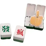 Magnetic Mahjong Tile Pop Up Middle Finger Keychain Set,Magnetische Mahjong Tile Pop Up Mittelfinger Schlüsselanhänger Set,2024 Mahjong Tile Keychain Pendant,Funny Middle Finger Surprise Gift (Crazy)