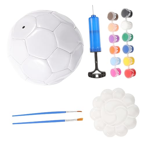 KITANDOVE 1 Satz Bemalung Blanko Fußball Unvollendeter DIY Fußball Färben Fußball Outdoor Blank Fußball