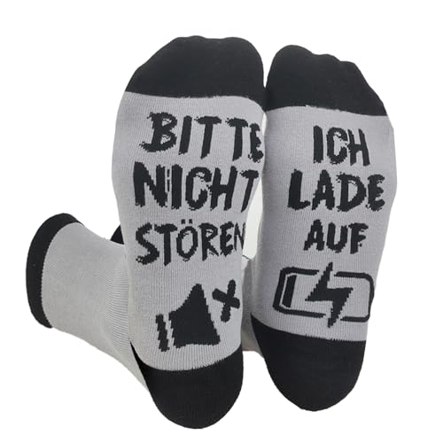 Zemolo Lustige Socken Geschenk für Männer Bitte Nicht Stören Socken Witzige Socken Lustig Socken Personalisierte Weihnachten Ideen Geschenke Vatertag Männertag für Papa Opa Freund 43-46