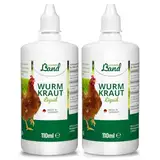 HÜHNER Land Wurmkraut Liquid 2 x 110ml für Hühner & Geflügel, Wurmkur sekundierend für Hühner, natürliche Rezeptur, Wurmmittel sekundierend, kein Anthelminthikum