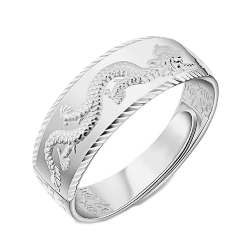 XuQiZZpp Verstellbare Ringe Drachen-Accessoire, modischer Finger-Schmuck, Legierung, einzigartig für Hochzeiten, 6*4*1cm, Metall