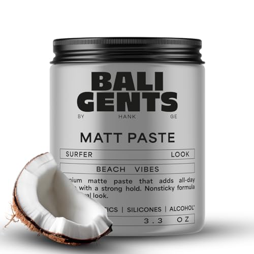 BALI GENTS Matt Paste – Haarstyling-Paste für Männer mit starkem Halt & mattem Finish – Stylingcreme mit Kokos- & Candelillawachs – Ohne Silikone – 100 ml