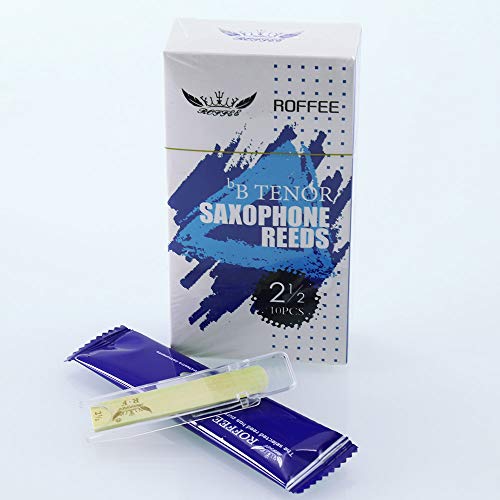 ROFFEE Sax Schilf,tenor sax saxophone reeds strength 2.5,10 pcs/box,individual packing