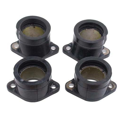 Wjelet 4 Stück Motorrad Vergaser Ansaugstutzen Satz, Ansauggummi Vergasermanschetten Schnittstellenadapter mit Dichtung O-Ring für Kawasaki Z750 GT750 ZR750 ZR7 ZR7S Zephyr Z750 GT750 16065-1226