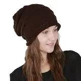 Strickmützen Für Damen Winter Herren 2022 Warme Plüschmütze + Lätzchen Angepasst Logo Caps Strickmütze Schal Set Für Kalten Winter Unisex Mütze Jungen 49 Strickmützen Für Damen (Coffee, One Size)