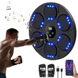 LPQKCcY Music Boxing Machine, Led Music Punch mit Boxhandschuhen, Wandmontierte Boxmaschine mit Musik, UnterstüTzt Bluetooth, Boxautomat für Kinder und Erwachsene für Haus, Indoor und Gym (A)