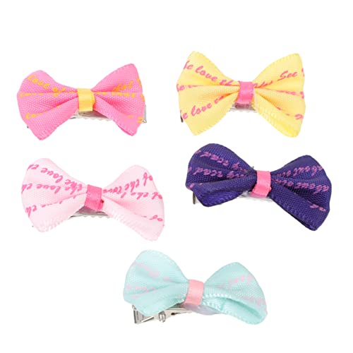 COMPUKAS 10Stücke Haustier Haarschmuck Bowknot Haarnadeln für Katzen Farbige Haarspangen mit Clip für Haustierstyling und Fotoshootings Exquisite Verarbeitung