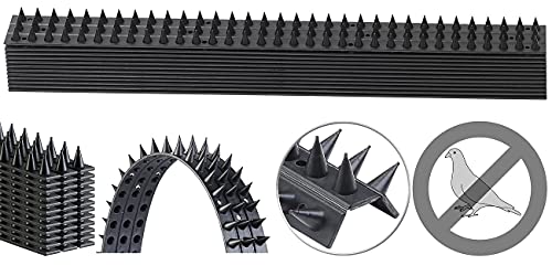 Exbuster Vogelabwehr: 12er-Set Tierabwehr-Spikes, 3-reihig, je 49 x 4,5 cm lang (Vogelabwehr Spikes, Vogelabwehr Zaun, Maderschreck)