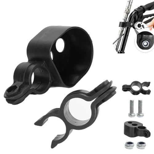 BestYiJo Rollstuhl Stockhalter, Stockhalter für Rollstuhl, Gehstockhalter für Rollator, Halterung für Gehstock Am Rollator, Stockhalter Rollstuhl, Gehhilfezubehör für Rollstühle(Mit Schrauben) (1)