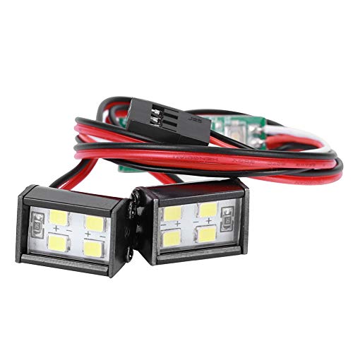 2 Stück 4LED Lampe, RC Dachleuchte, Hochhelle Leuchte, Länge 17 mm, Tagfahrlicht Passend für das Traxxas RC-AutomodellModellauto-Zubehör