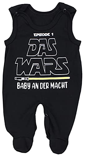 TupTam Unisex Baby Strampler mit Spruch I love Mum and Dad, Farbe: Schwarz - DAS WARS, Größe: 68