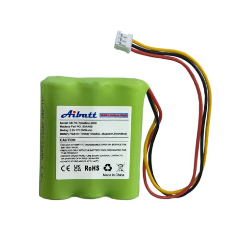 Aibatt NI-MH Akku,Ersatzakku für TonieBox Lautsprecher,TonieBox Boxen Speaker und TonieBox Musikbox, Ersatz-akku für TonieBox 50AA5S Akku Pack. (3.6V/2000mAh)