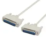 PNGKNYOCN DB25-Stecker-zu-Stecker-Paralleldruckerkabel zum Verbinden von Computer und Drucker mit DB25-Buchsenschnittstelle (1,5 m)