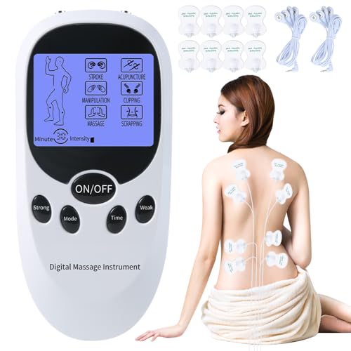 TENS Geräte Schmerztherapie Reizstromgerät mit 2 Kanäle, HOVCEH TENS/EMS Reizstromgeräte Gegen Schmerzen mit 6 Modi und 11 Intensitäten, Tenzgeraet Elektroden Für Muskelaufbau Schmerzlinderung