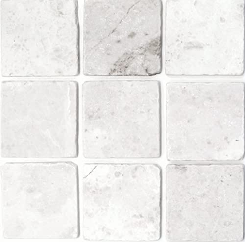 Fliese Marmor Naturstein weiß Fliese Ibiza Antique Marble für WAND BAD WC DUSCHE KÜCHE FLIESENSPIEGEL THEKENVERKLEIDUNG BADEWANNENVERKLEIDUNG Mosaikmatte Mosaikplatte