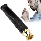 Mbsomnus Holz Zigarettenhalter Schwarz Zigarettenspitze Reliefmuster Zigarettenspitze Slim Cigarette Holder Zigarettenspitze Kurz Filter für Zigaretten für Verwendung in vielen Zigarettengrößen