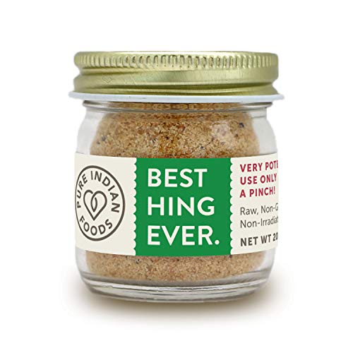 Pure Indian Foods Best Hing Ever (Asafoetida Pulver) – Indisches Gewürz für Knoblauch und Zwiebelersatz, 20 g Glasflasche (nicht auf Gluten getestet, 1 Stück, 20 ml)