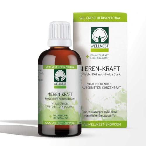 Wellnest Nieren-Kraft Detox Konzentrat | Bei Blasenschwäche | Gewürz- und Kräuter-Extrakte | Kur nach Hulda Clark | 100 ml
