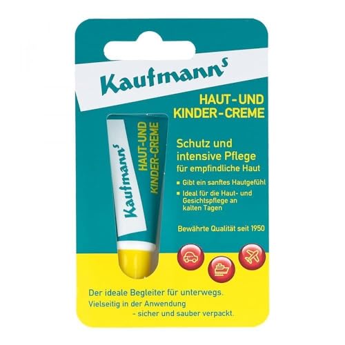 Kaufmanns Haut- und Kindercreme - die optimale Pflegecreme für sensible und empfindliche Haut in der Tube - für jeden Hauttypen geeignet, 10 Mililiter (1er Pack)